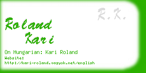 roland kari business card